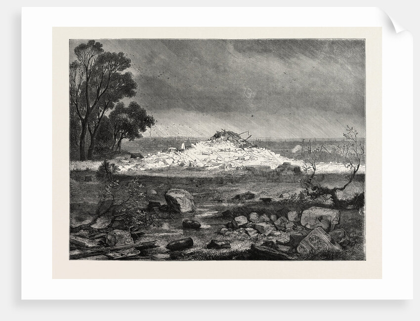 Ruins of the Lantern Diogenes, St. Cloud, France, 1870 by Anonymous