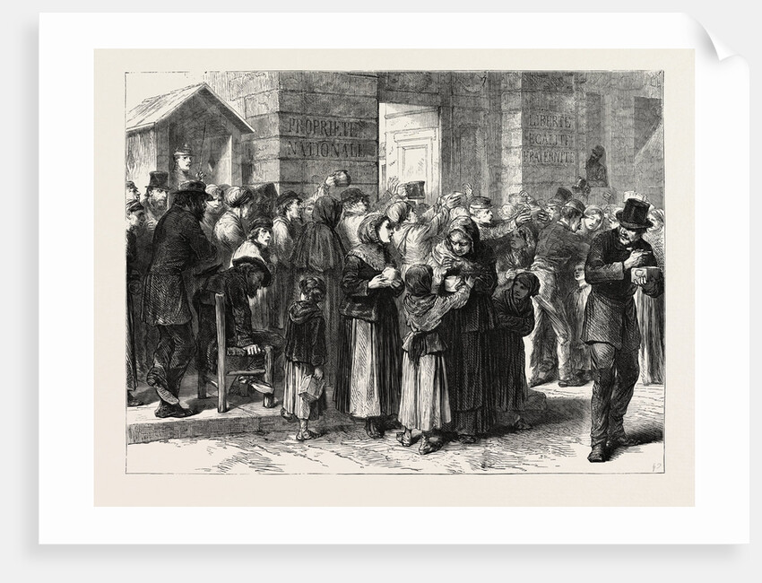 Serving Soup in the Faubourg Poissoniere, Paris, France, 1870 by Anonymous
