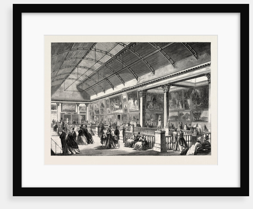 The Picture Gallery in Dublin International Exhibition, Ireland, 1865 by Anonymous