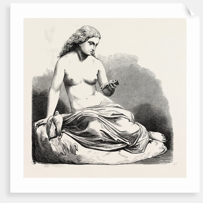 The Carrier Pigeon (W.C. Marshall, R.A., Sculptor. From the Late Exhibition of the Royal Academy, UK), 1865 by Anonymous
