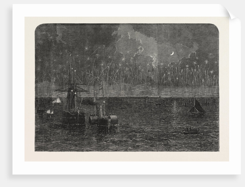 Illumination of the Fleets at Spithead on the Evening of the Grand Admiralty Banquet, UK, 1865 by Anonymous
