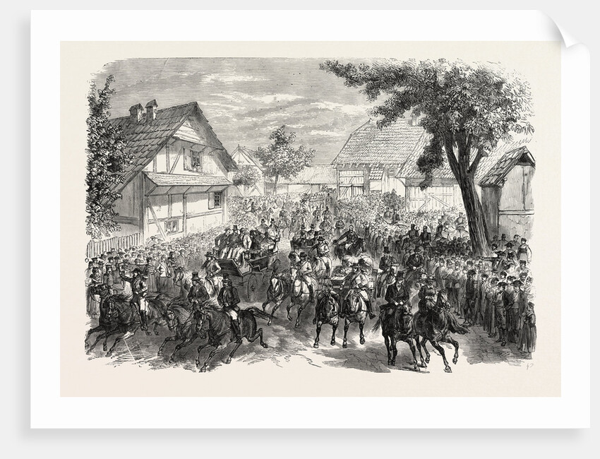 Returning from Baden Races the Village Iffezheim, Germany, 1865 by Anonymous