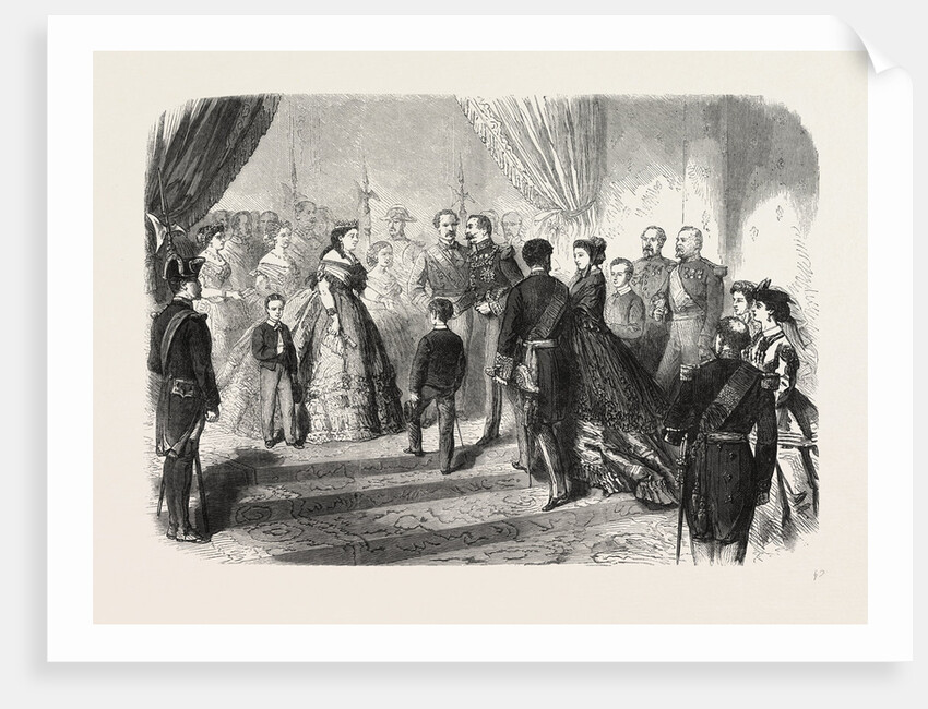 Meeting of the French and Spanish Royal Families in the Hotel De Ville, St. Sebastian, 1865 by Anonymous