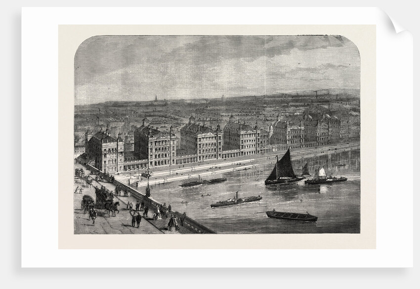 The New St. Thomas's Hospital, London, 1865 by Anonymous