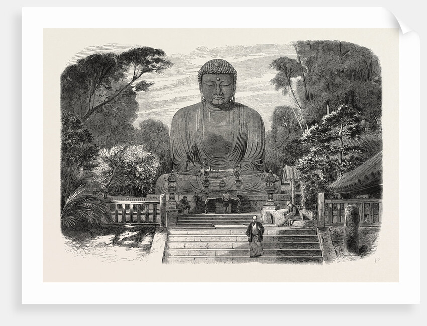 The Daiboutz, a Bronze Colossal Statue on the Site of the Old Capital of the Tycoons, Japan, 1865 by Anonymous