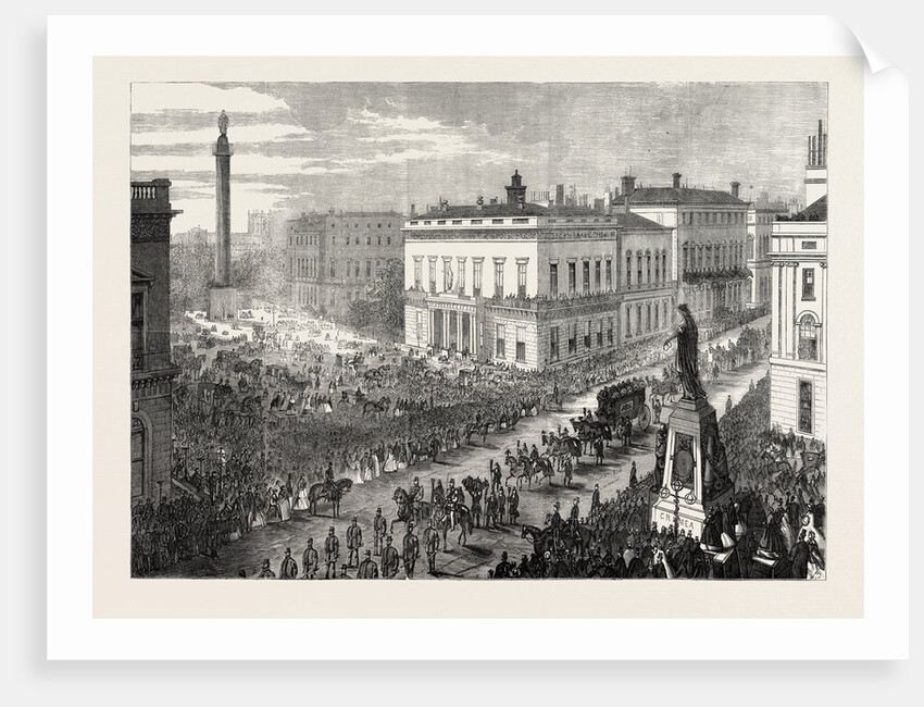 The Funeral of Lord Palmerston: The Procession Passing Along Pall Mall, London, 1865 by Anonymous