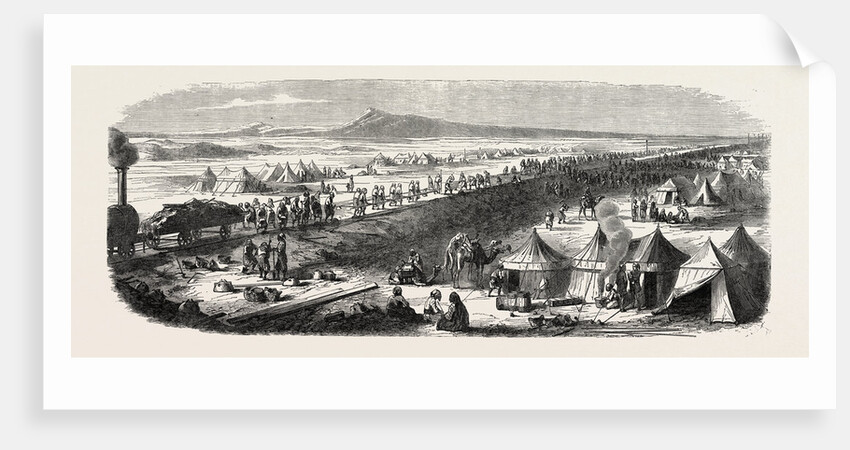 The Suez Railway: Construction of the Line, 1857 by Anonymous