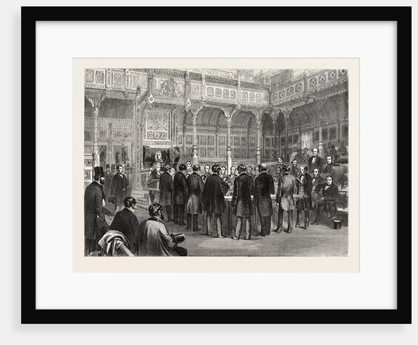 The House of Commons: Swearing-in of the Members, London, 1857 by Anonymous