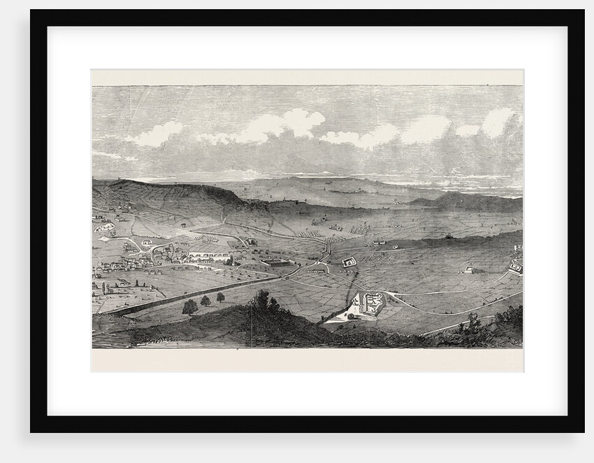 View of the Town and Fortifications of Schumla, 1854, Crimean War, Bulgaria by Anonymous