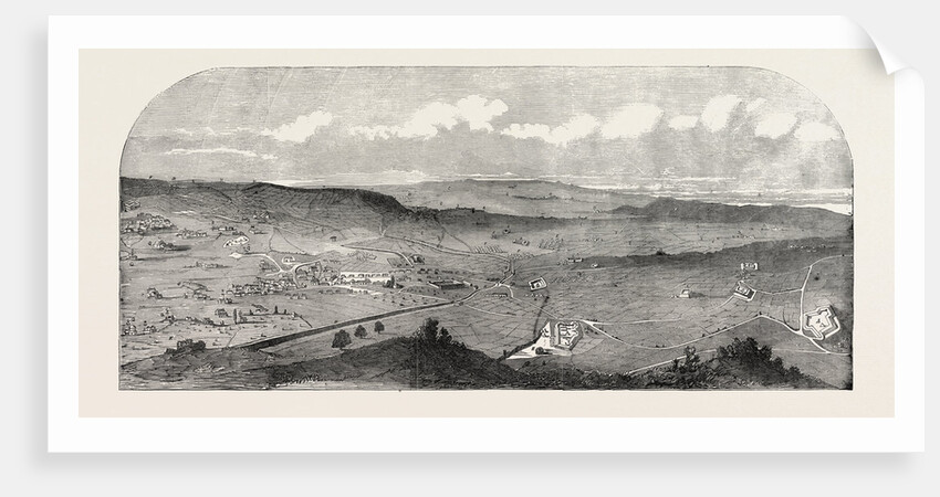 View of the Town and Fortifications of Schumla, 1854, Crimean War, Bulgaria by Anonymous