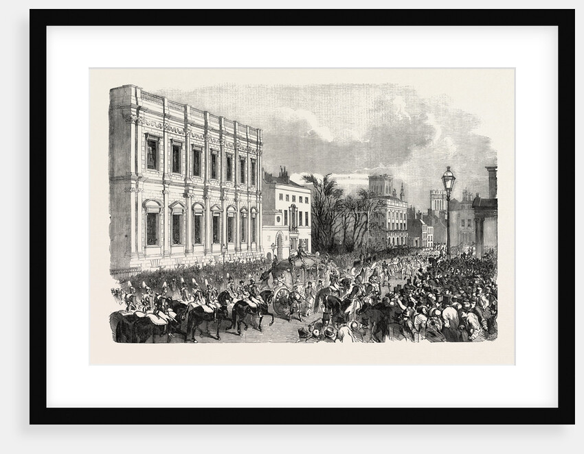 Opening of Parliament: The Royal Procession Passing Whitehall, London, 1854 by Anonymous