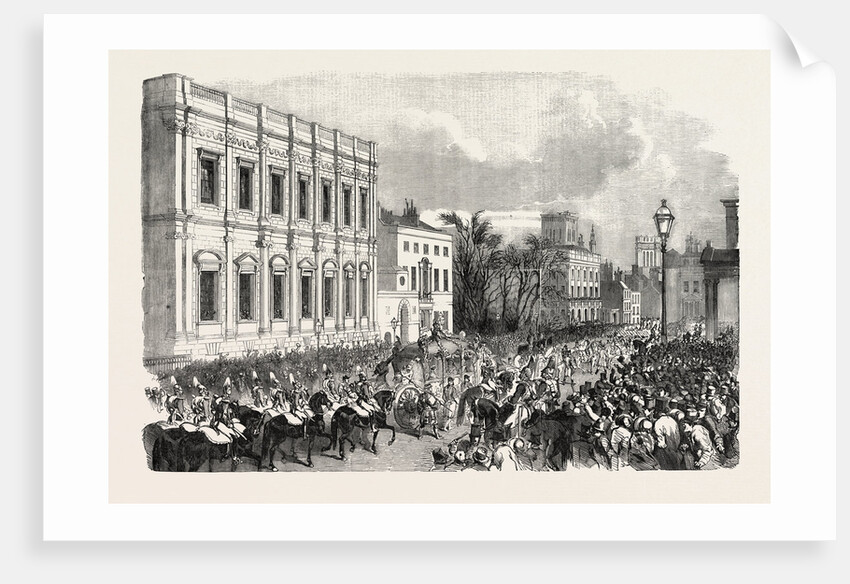 Opening of Parliament: The Royal Procession Passing Whitehall, London, 1854 by Anonymous