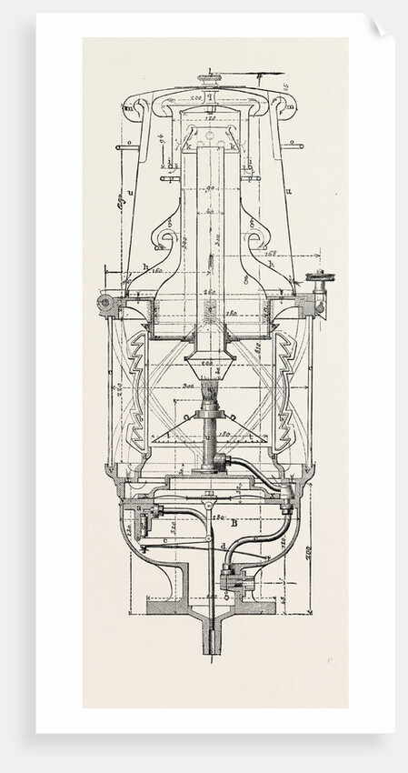 Compressed Oil Gas for Lighting Cars, Steamboats, and Buoys: Buoy Headlight, 1882 by Anonymous