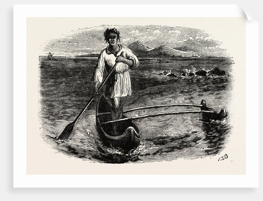 Our Boatman at Tahiti, French Polynesia, Southern Pacific Ocean by Anonymous