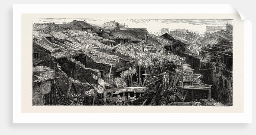 The Recent Tornado in China Part of the Native City, Canton, Guangzhou, after the Disaster by Anonymous