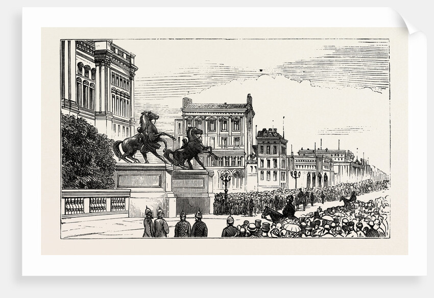 The Berlin Congress, Entrance to the Royal Castle, Keeping the Road for the Guests to the Banquet by Anonymous