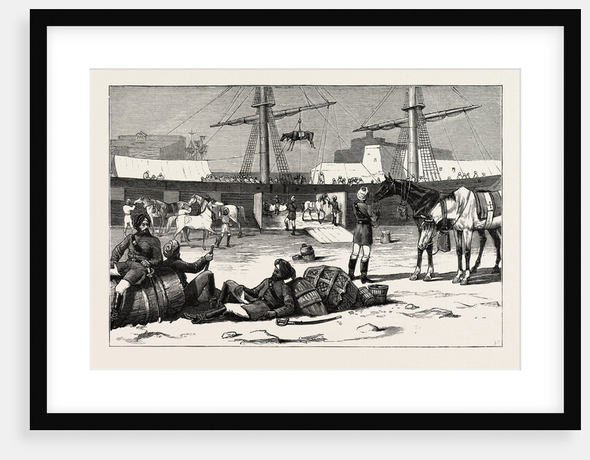 Our Indian Contingent — Landing Troop Horses of the Ninth Bengal Cavalry at Malta by Anonymous
