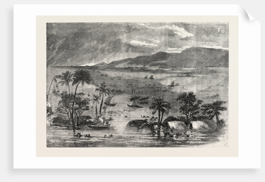 Inundation in India: View of a Branch of the Ganges, Near Rajmahal, 1856 by Anonymous