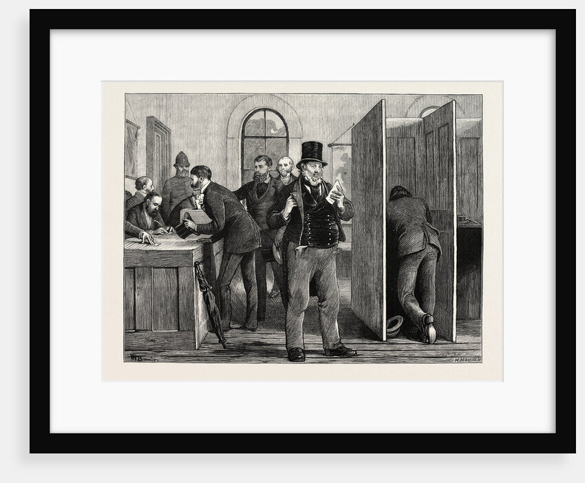 A Parliamentary Election the Nineteenth Century: Voting by Ballot, UK, 1873 by Anonymous