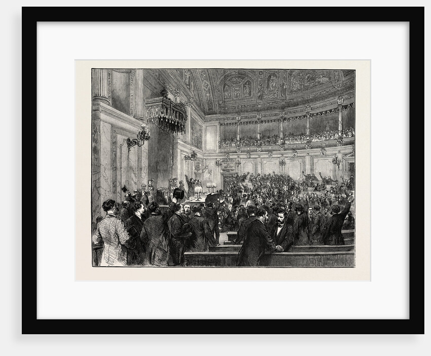 The New Regime in Spain: Proclaiming the Republic in the Cortes at Madrid, February 11, 9 P.M., 1873 by Anonymous