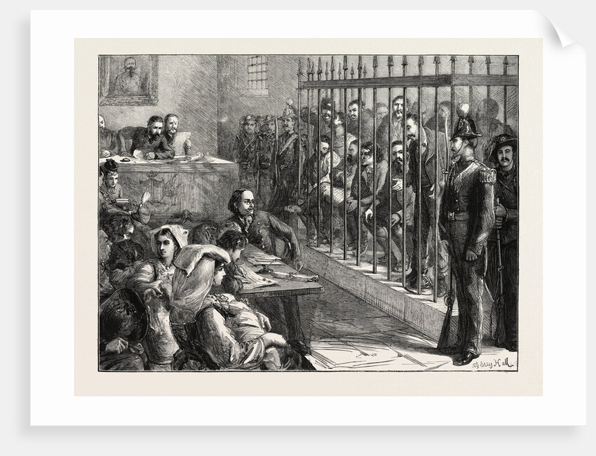 Trial of a Band of Italian Brigands at Aquila, Italy, 1873 by Anonymous