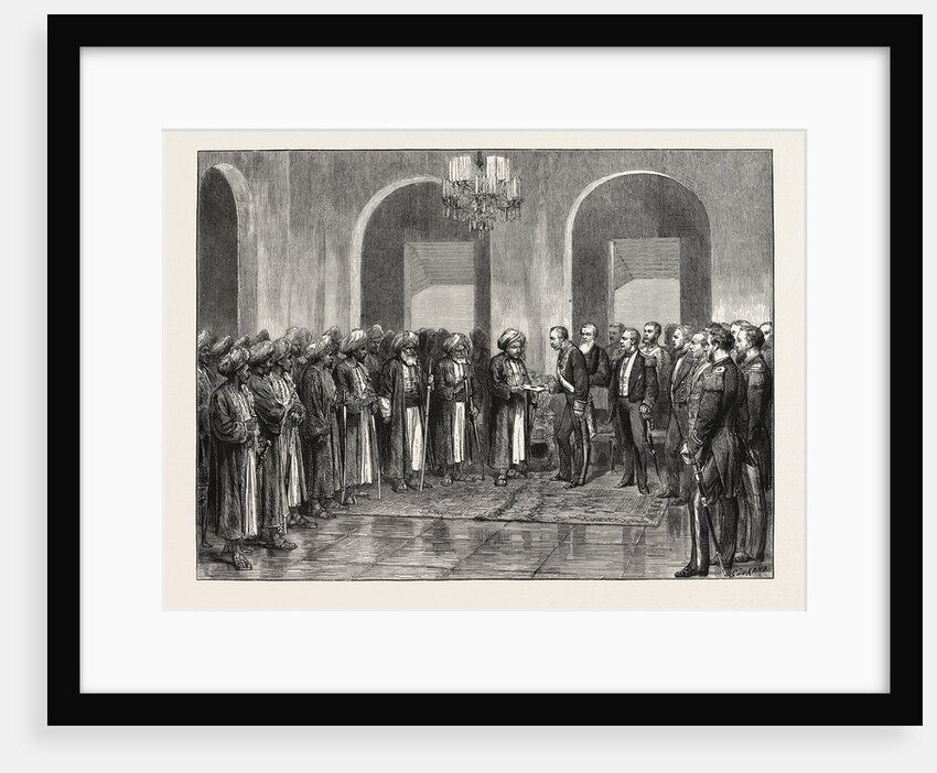 The Slavery Question in East Africa: Reception of Sir Bartle Frere in Durbar by the Sultan of Zanzibar, 1873 by Anonymous