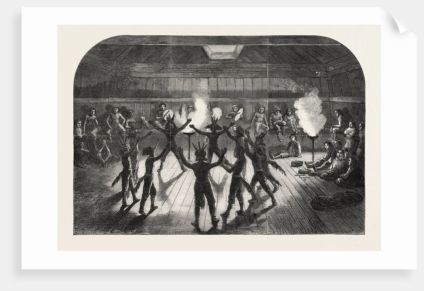 Indian Dance at Unalachleet, Norton Sound, Alaska, 1868 by Anonymous