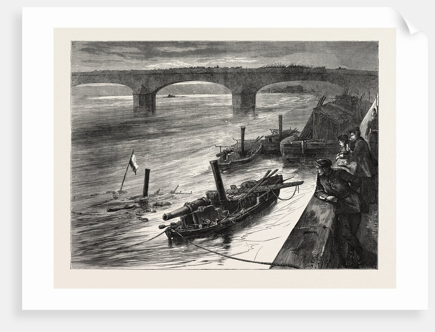 The Gunboats on the Loire Captured at Orleans by the Prussians, France, 1871 by Anonymous