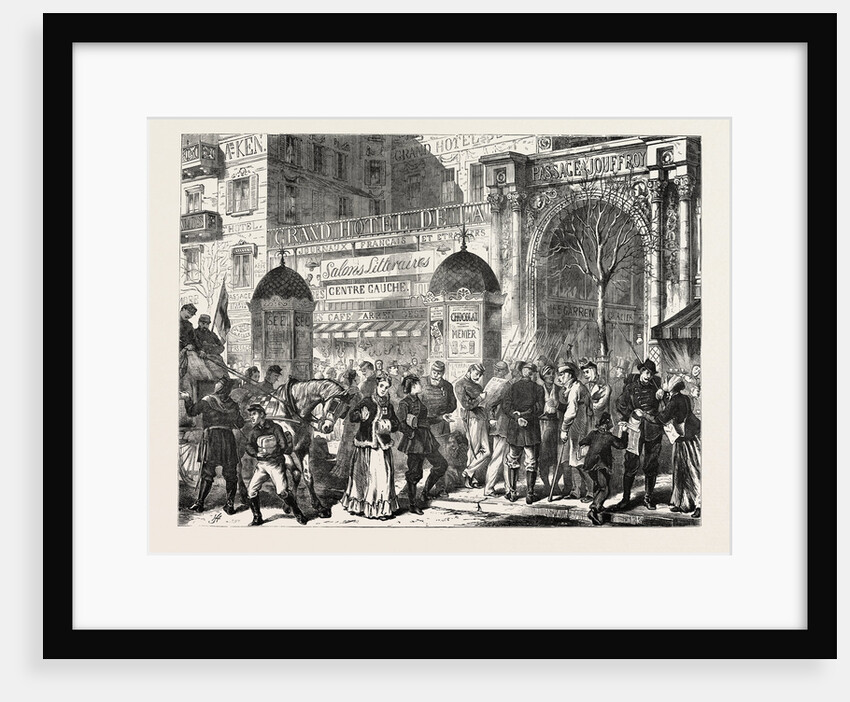 The A Stroll on the Boulevards in Paris Before the Capitulation, France, 1871 by Anonymous