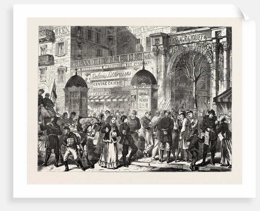 The A Stroll on the Boulevards in Paris Before the Capitulation, France, 1871 by Anonymous