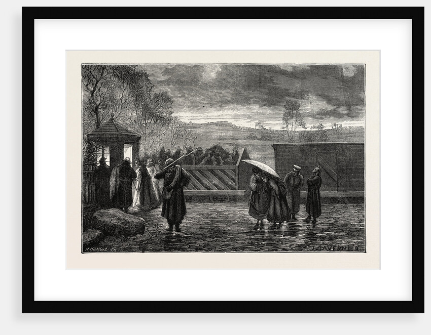 The At the Station, Prussians Selling Water, France, 1871 by Anonymous