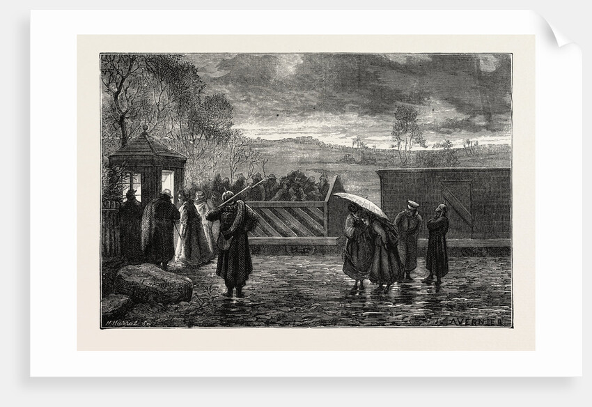 The At the Station, Prussians Selling Water, France, 1871 by Anonymous