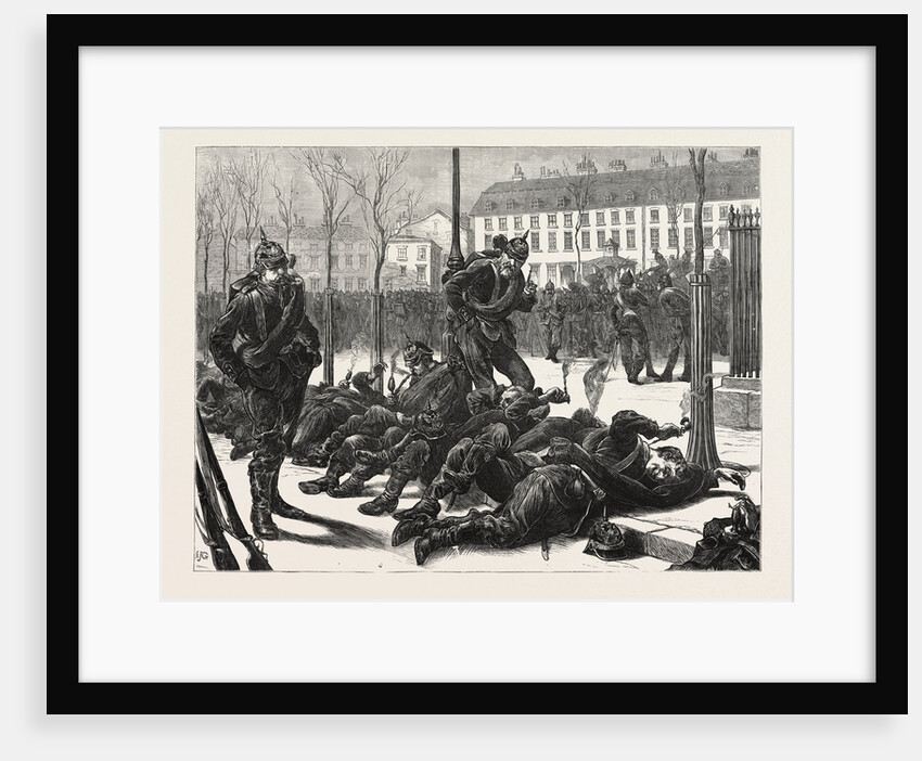 The The Germans in Paris, Waiting for a Passage, France, 1871 by Anonymous