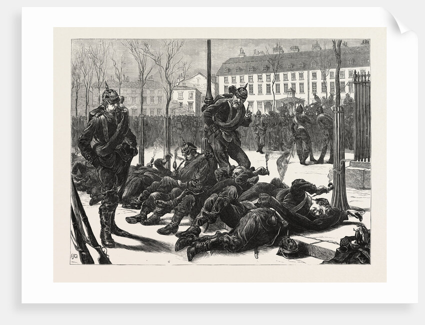 The The Germans in Paris, Waiting for a Passage, France, 1871 by Anonymous
