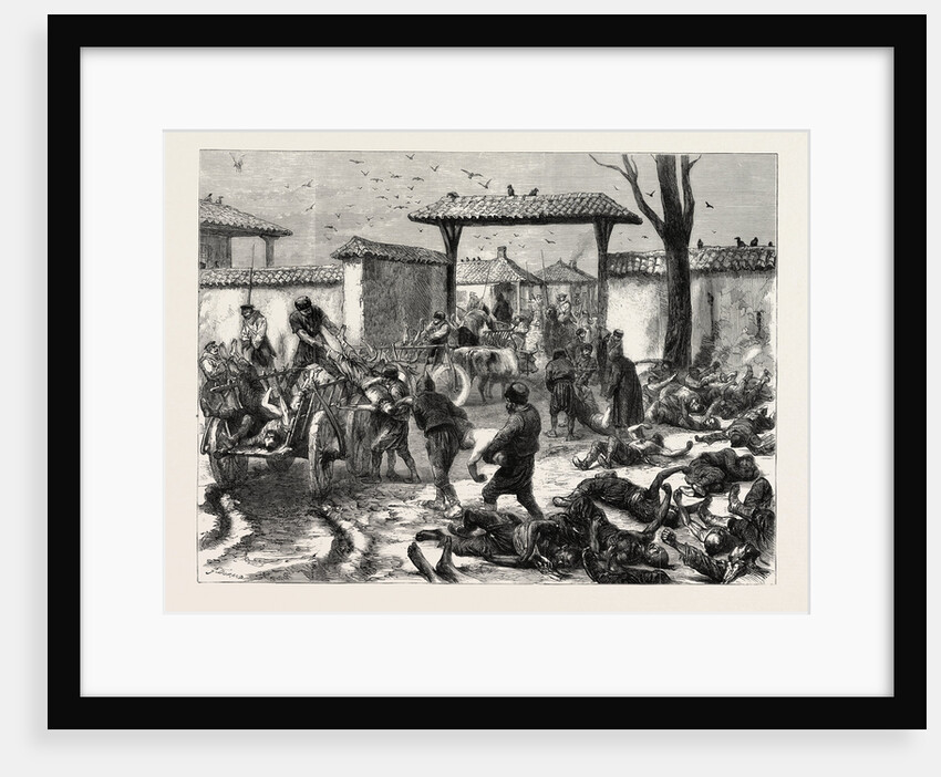 Russo-Turkish War, Siege of Plevna: The Reality of War: Carting Away the Living and the Dead Inside Plevna, 1877, Pleven, Bulgaria by Anonymous