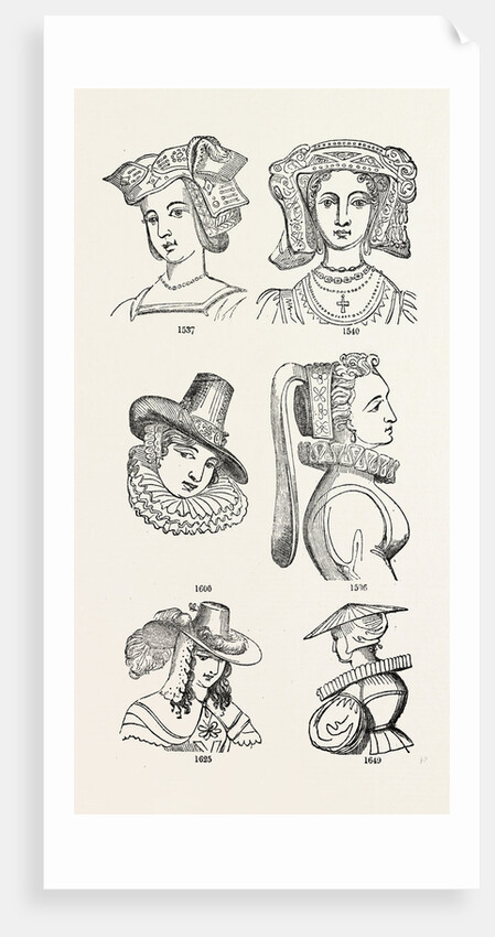 Old English Head Dress by Anonymous