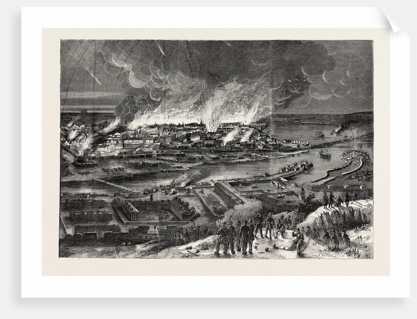 The Crimean War: Conflagration of Sebastopol, on the Morning of September 9, 1855, from the Height at the Termination of the Redan by Anonymous