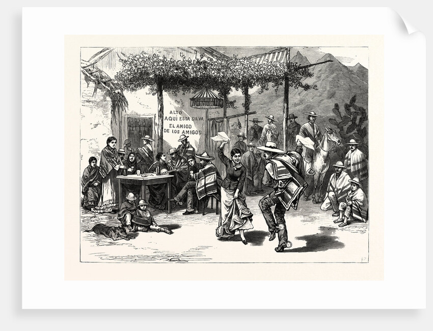 Chile: The Cueca, or National Dance; a Scene in a Roadside Inn Near Valparaiso by Anonymous