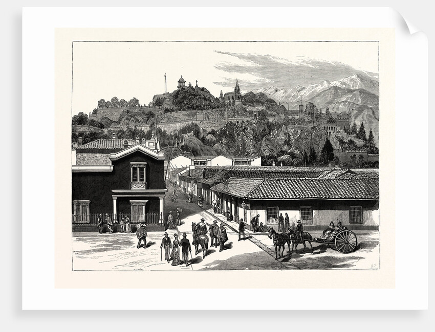 Chile: View of Santa Lucia, the Pleasure Resort of the City of Santiago by Anonymous