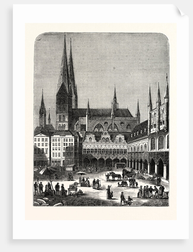 Germany: A Scene in the Marketplace at Lubeck by Anonymous