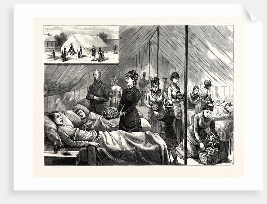 New York: Ladies of the Flower and Fruit Mission Waiting Upon Patients, in the Hospital Tent on Ninety-Ninth Street by Anonymous