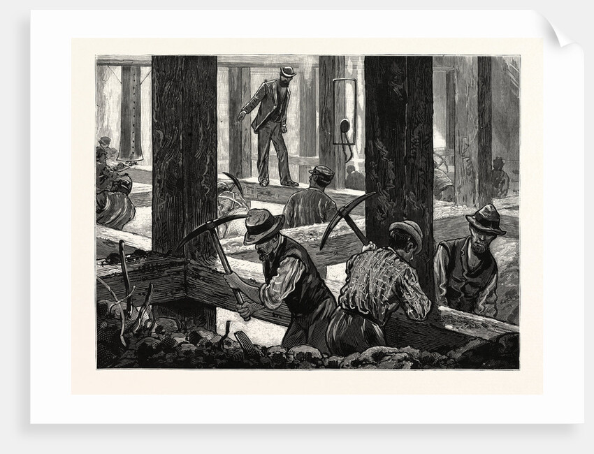 New Jersey: The Late Hudson River Tunnel Disaster at Jersey City, Searching for the Bodies of the Victims by Anonymous
