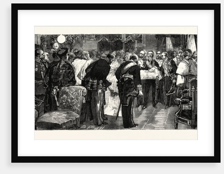 Spain: The Royal Birth, King Alfonso Presenting the Infanta to the Ambassadors and State Officials by Anonymous