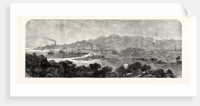 Greece: General View of the Town and Fort of Laurrium, in the Silver Mining Region by Anonymous