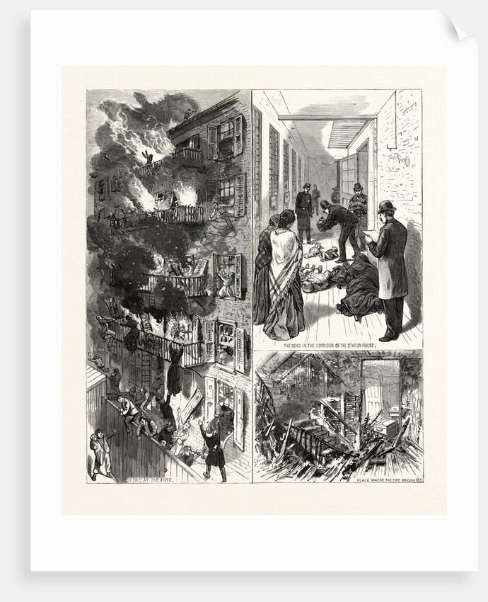 New York: The Fatal Fire in the Rear Tenement of No. 35 Madison Street by Anonymous