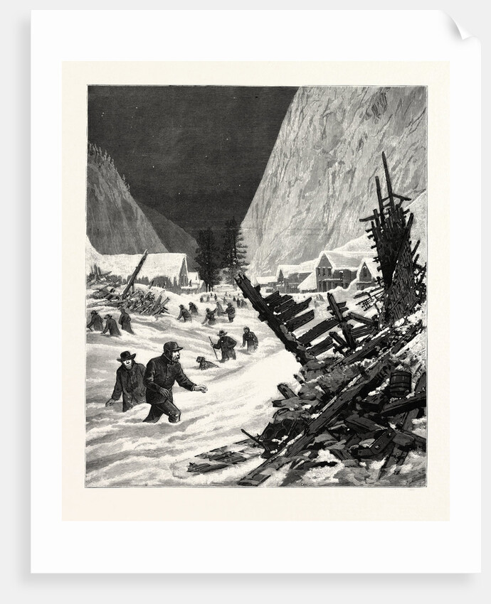 Utah: The Recent Snow Slide in the Wahsatch Mountains, Effects of the Avalanche in the Town of Alta by Anonymous