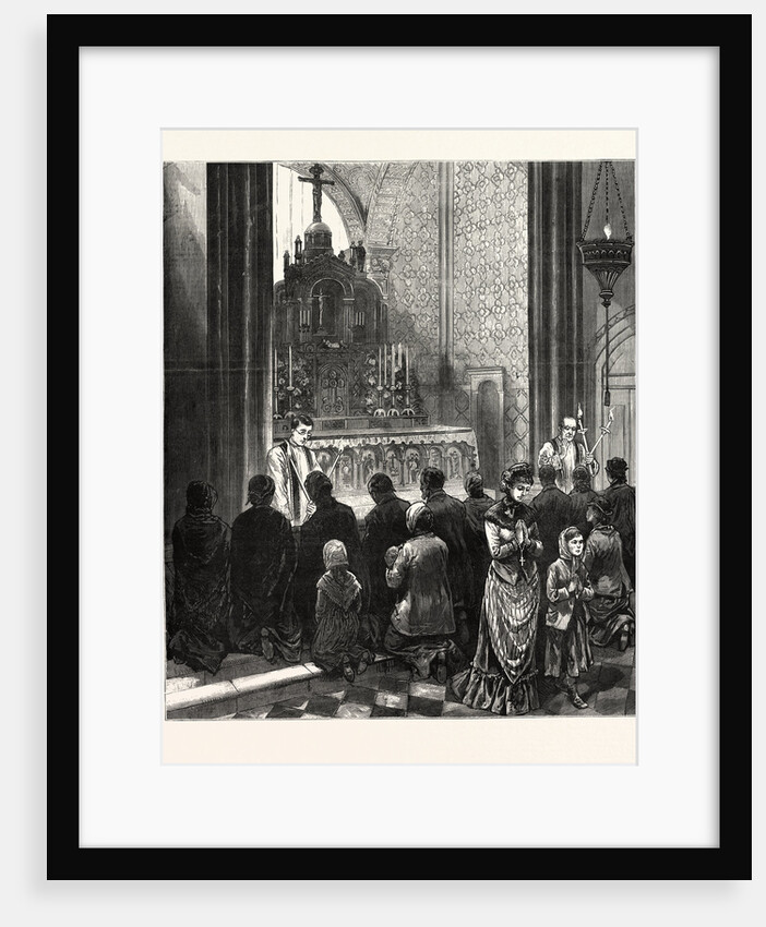 New York: Catholic Worshipers Imploring the Intercession of St. Blaise against Diphtheria and Other Diseases, in St. Alphonsus' Church by Anonymous