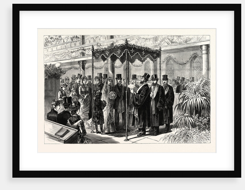 The Rothschild-Perugia Wedding in London, January 19th, the Hebrew Ceremony Beneath the Canopy, UK by Anonymous