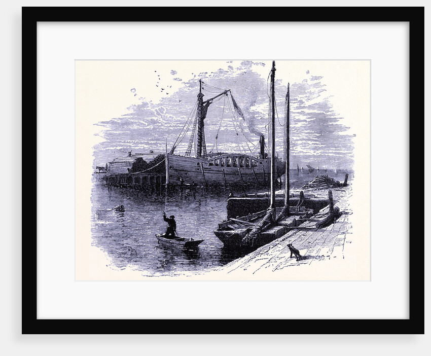 Cargo Boats Shipping Wood at Sandusky by Anonymous