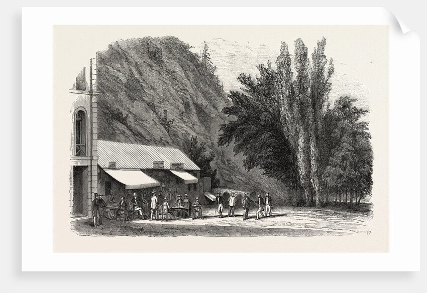 The English Garden and coffee house Dorothee. Eaux-Bonnes, Pyrenees-Atlantiques, France by Anonymous